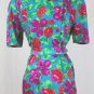 Vintage Adrianna Papell Petites Retro 1940s Style  Belted Silk Sheath dress 2P