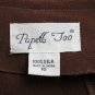 Vintage Adrianna Papell Brown Sueded Silk 1940's Style 1980's Skirt Suit 10 NWT