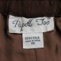 Vintage Adrianna Papell Brown Sueded Silk 1940's Style 1980's Skirt Suit 10 NWT