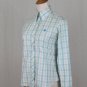 Lilly Pulitzer Aqua Blue and White Button Down Cotton Poplin Long Sleeve Shirt 2