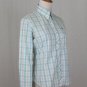Lilly Pulitzer Aqua Blue and White Button Down Cotton Poplin Long Sleeve Shirt 2