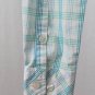 Lilly Pulitzer Aqua Blue and White Button Down Cotton Poplin Long Sleeve Shirt 2