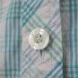 Lilly Pulitzer Aqua Blue and White Button Down Cotton Poplin Long Sleeve Shirt 2