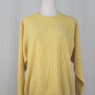 Vintage DUNHILL Yellow Ribbed Cashmere Pullover Sweater Made in Scotland SMALL