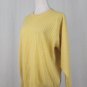 Vintage DUNHILL Yellow Ribbed Cashmere Pullover Sweater Made in Scotland SMALL