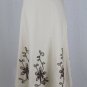 Vintage Carole Little Embroidered Linen A-Line Flared Skirt New Condition 8