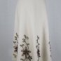 Vintage Carole Little Embroidered Linen A-Line Flared Skirt New Condition 8