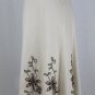 Vintage Carole Little Embroidered Linen A-Line Flared Skirt New Condition 8