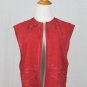 Vintage Dana Buchman Red Raw Silk Soutache Trim Bolero Vest Spanish Waistcoat 6
