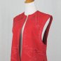 Vintage Dana Buchman Red Raw Silk Soutache Trim Bolero Vest Spanish Waistcoat 6