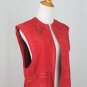 Vintage Dana Buchman Red Raw Silk Soutache Trim Bolero Vest Spanish Waistcoat 6
