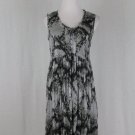 Et Compagnie Paris Corset Dress Silk Chiffon Gray Lace Up Boho Gypsy T40 M New