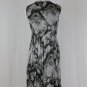 Et Compagnie Paris Corset Dress Silk Chiffon Gray Lace Up Boho Gypsy T40 M New