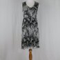 Et Compagnie Paris Corset Dress Silk Chiffon Gray Lace Up Boho Gypsy T40 M New
