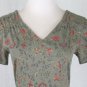 Laura Ashley Short Sleeve cotton Knit Floral Print Comfy Everyday Dress S P