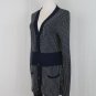 Vintage Kenar Blue and Yellow Woven Cotton Hip Length Cardigan S