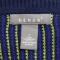 Vintage Kenar Blue and Yellow Woven Cotton Hip Length Cardigan S