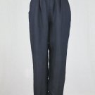 JAY GODFREY Navy Blue Georgette Dressy Elastic Waist Genie Pants Joggers 2 NEW