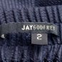 JAY GODFREY Navy Blue Georgette Dressy Elastic Waist Genie Pants Joggers 2 NEW