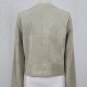 YANSI FUGEL Light Beige Suede leather Zip Front Jacket XS