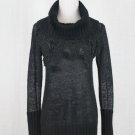 Matthew Williamson Mohair Cowl Neck Tunic Length Sweater Alencon Lace Trim S