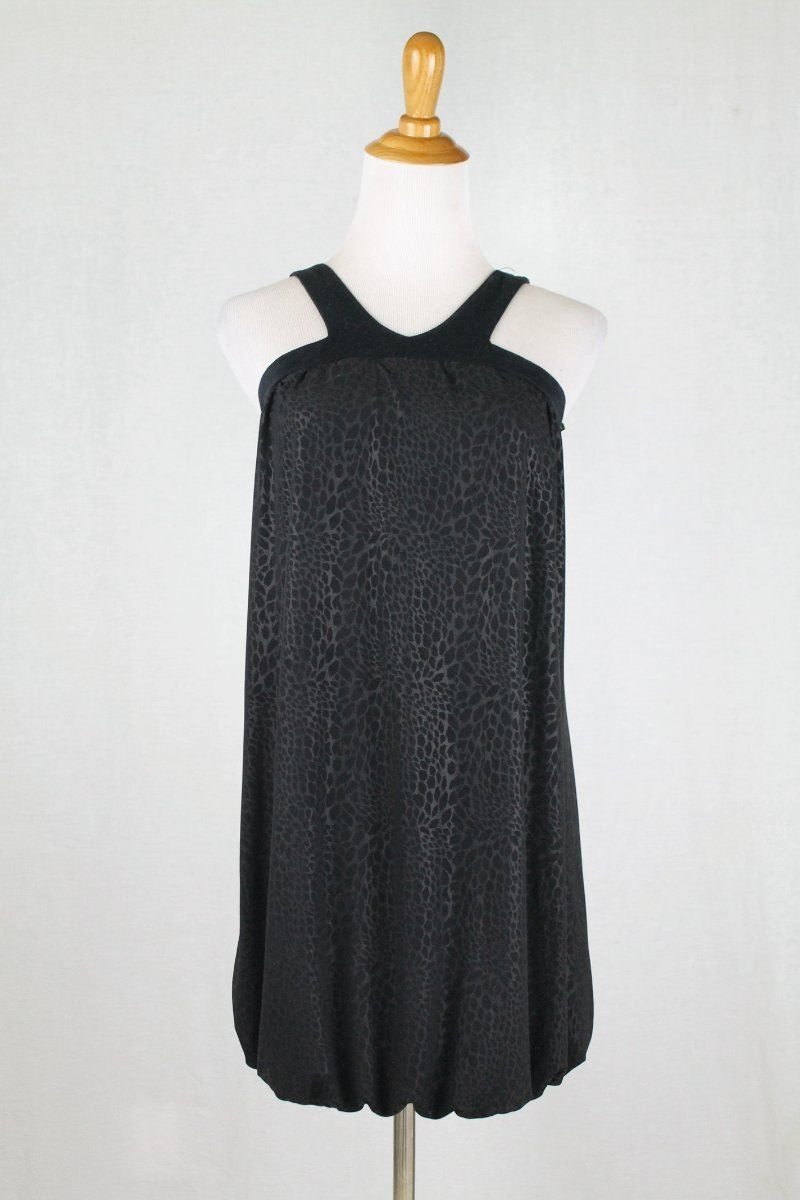 ZARA Evening Essentials Black Cheetah Print Mini Dress XS