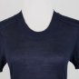 Chris Benz Navy Blue Metallic Cashmere & Silk Short Sleeve Embellished Sweater S