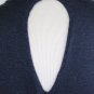 Chris Benz Navy Blue Metallic Cashmere & Silk Short Sleeve Embellished Sweater S