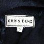 Chris Benz Navy Blue Metallic Cashmere & Silk Short Sleeve Embellished Sweater S