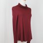 Moda International Burgundy Modal Jersey Knit Turtleneck Top XS NEW