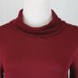 Moda International Burgundy Modal Jersey Knit Turtleneck Top XS NEW