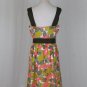 MILLY New York Pastel Pink Cherry & Yellow Lemon Print A-Line Dress Sundress 8