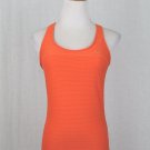 NIKE Fit Dry Orange Racer Back Tank Top with Molded Shelf Bra S Small