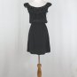 AMANDA UPRICHARD Black Silk and Lace Ruffled Sleeveless Mini Dress P XS