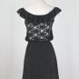AMANDA UPRICHARD Black Silk and Lace Ruffled Sleeveless Mini Dress P XS
