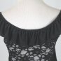 AMANDA UPRICHARD Black Silk and Lace Ruffled Sleeveless Mini Dress P XS