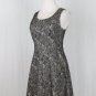 EXPRESS Retro Lace Skater Dress Sleeveless Black & Ivory Techical Fabric XS