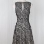 EXPRESS Retro Lace Skater Dress Sleeveless Black & Ivory Techical Fabric XS