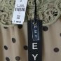HEY HEY Beige and Black Polka Dot Long Sleeved Blouson Chiffon Mini Dress NWT S