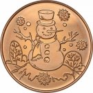Coin 1 oz Copper Round - Snowman