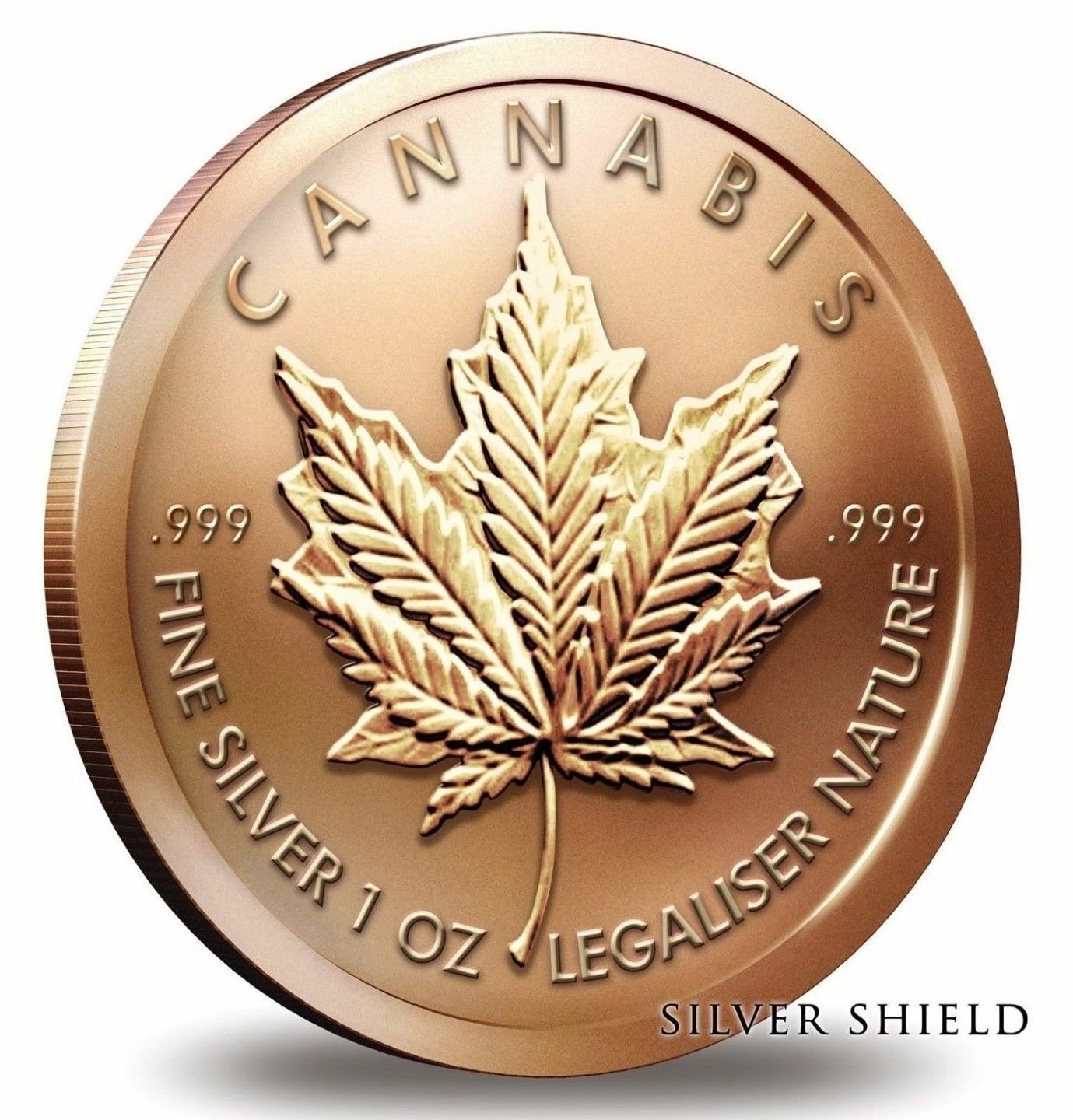 Coin 1 oz Copper Round - Cannabis 2014