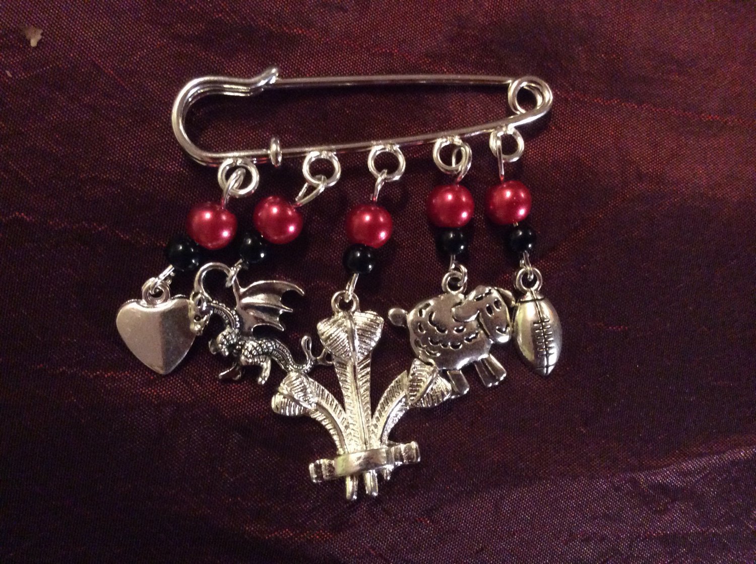 WALES charm pin