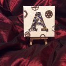 Mixed media INITIAL MINI CANVAS ON FRAME