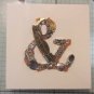 Mixed media INITIAL MINI CANVAS ON FRAME