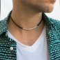 Men Necklace - Men Choker Necklace - Men Leather Necklace - Men Jewelry - Men Gift