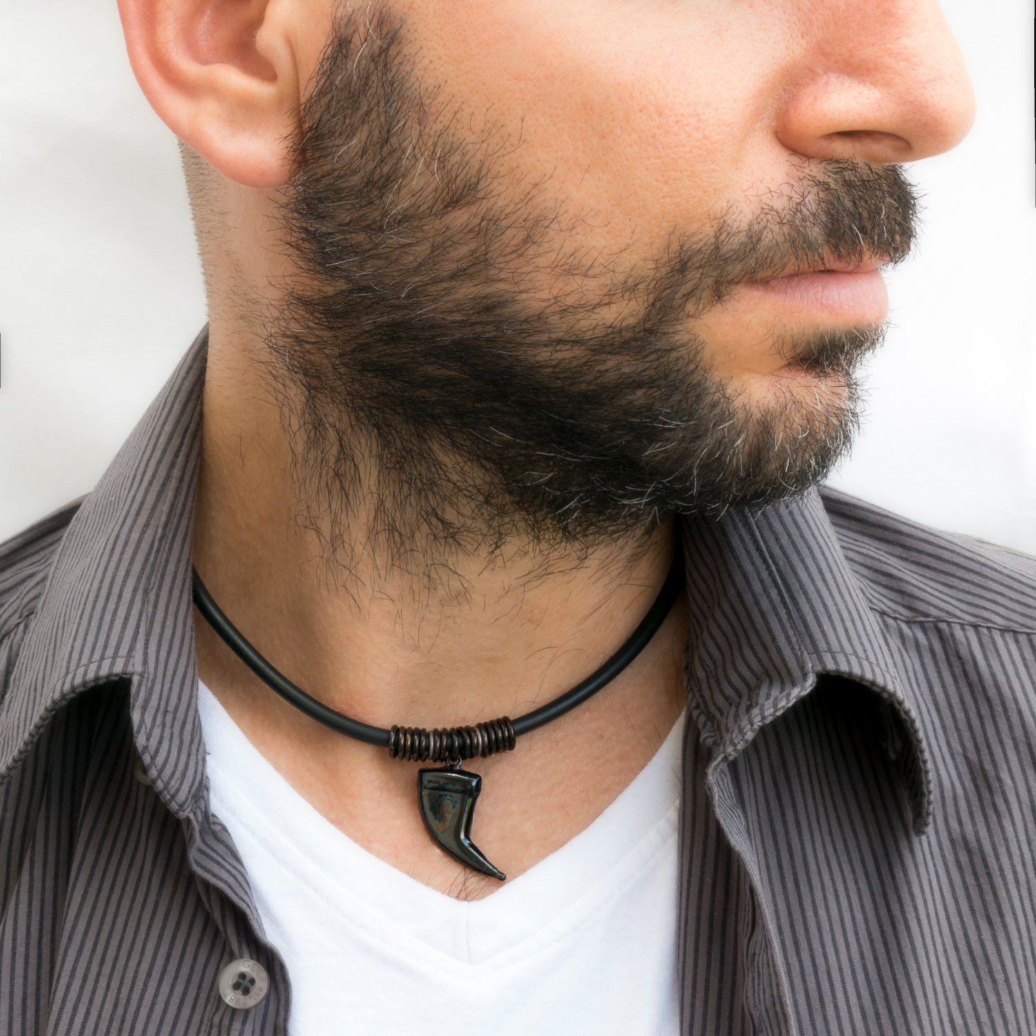 Men's Necklace - Men's Choker Necklace - Men's Vegan Necklace - Men's Jewelry - Men's Gift