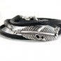 Men Bracelet - Men Vegan Bracelet - Men Feather Bracelet - Men Jewelry - Men Gift