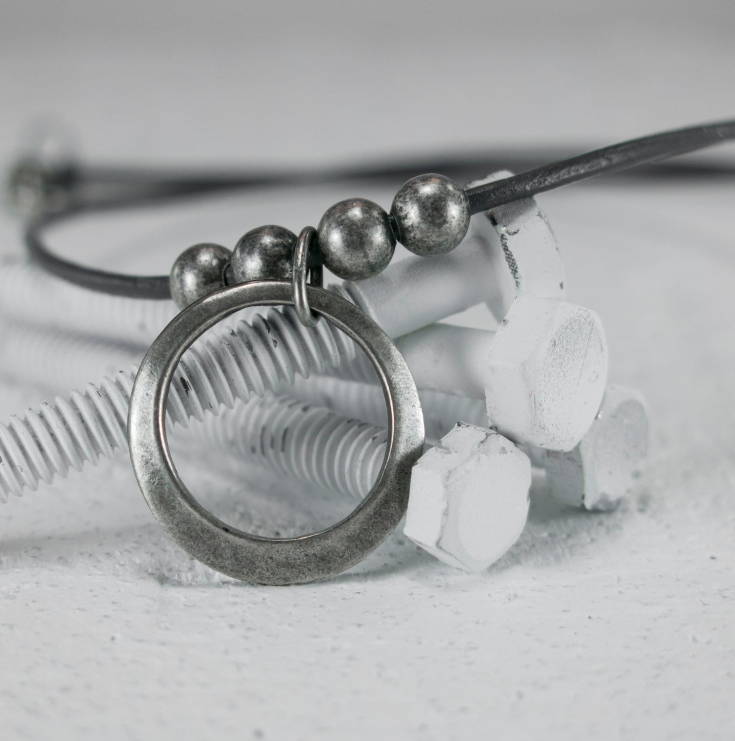 Men's Necklace - Men's Choker Necklace - Men's Leather Necklace - Men's Jewelry - Men's Gift