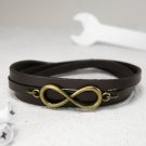 Men's Bracelet - Men's Leather Bracelet - Men's Infinity Bracelet - Men's Jewelry - Men's Gift