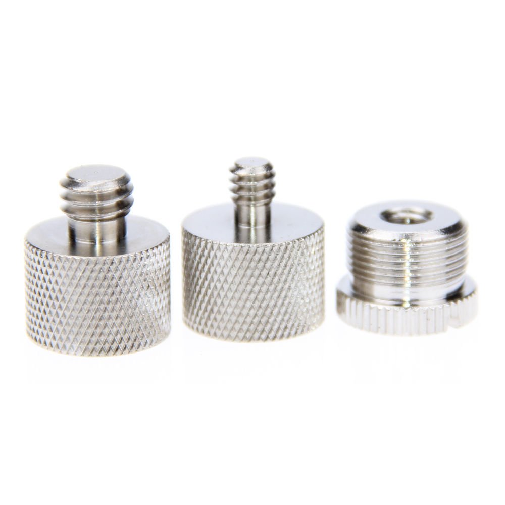 CAMVATE 3in 1 Microphone/Mic Clip Stand Thread Adapter 1/4"to 5/8" & 1/